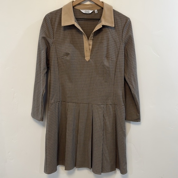& OTHER STORIES Collared Check Long Sleeve Mini Dress - Picture 5 of 9